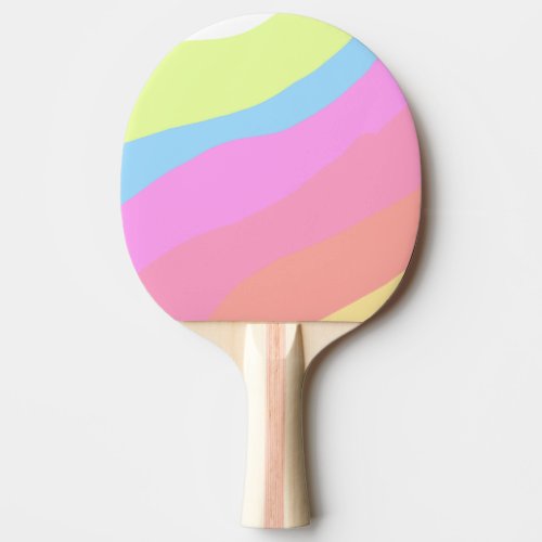 Pink purple rainbow multicolored pride month strip ping pong paddle