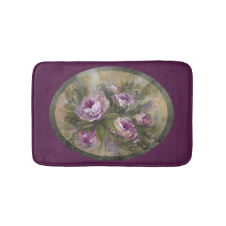 Pink / Purple Roses Bath Mat