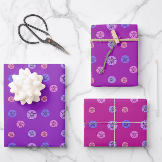 Pink Purple Sand Dollar Wrapping Paper Sheets