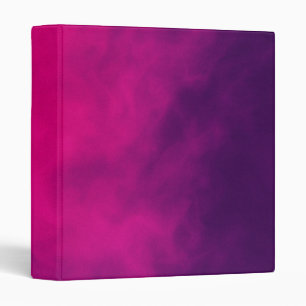 Pink & Purple Smoke 3-Ring Binder – Customizable