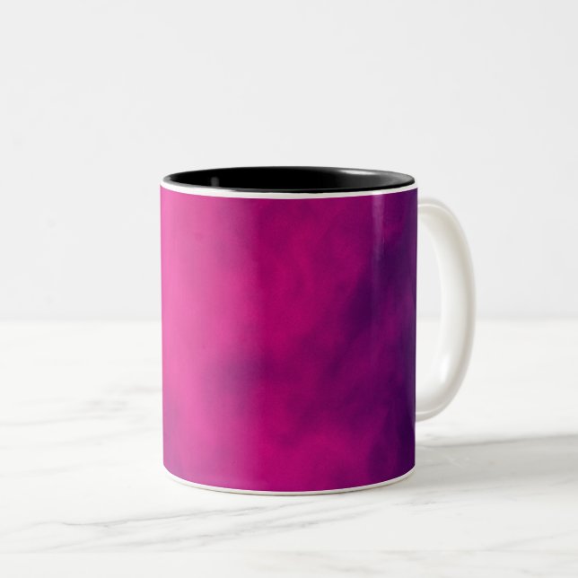 Pink & Purple Smoke Coffee Mug – Customizable (Front Right)
