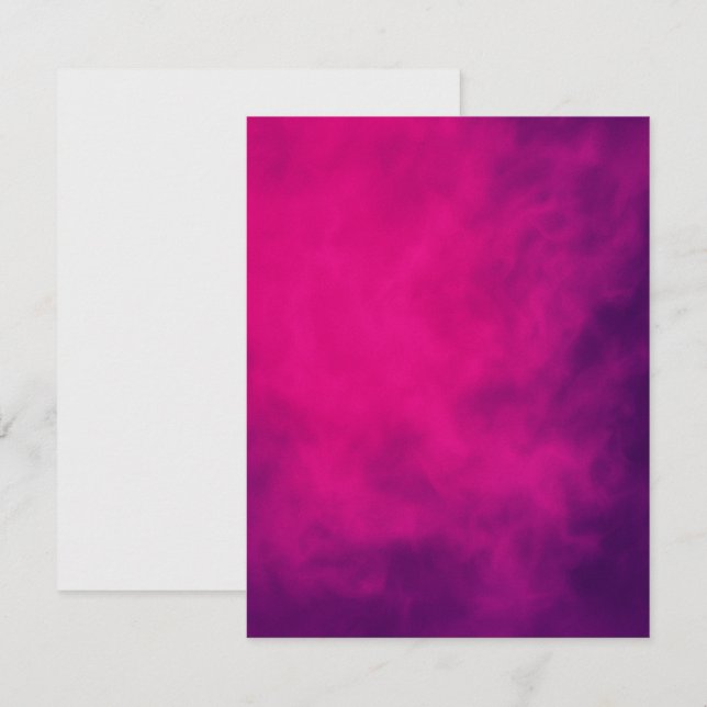 Pink & Purple Smoke Flat Note Card – Customizable (Front/Back)