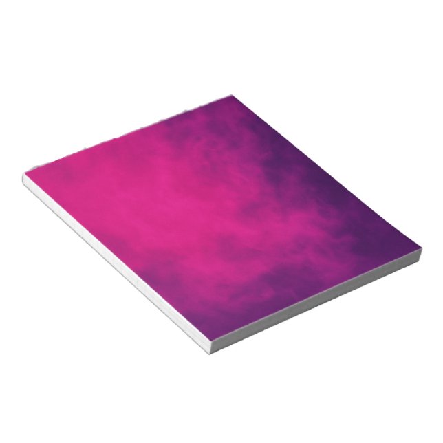 Pink & Purple Smoke Pattern Notepad – Customizable (Angled)