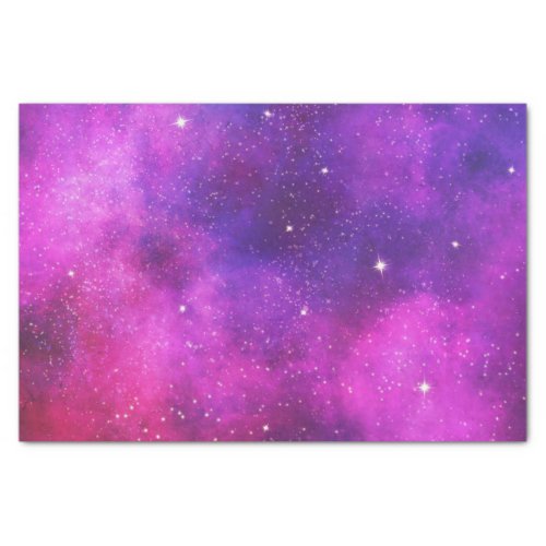 Pink  Purple Space  Stars Faux Galaxy Tissue Paper