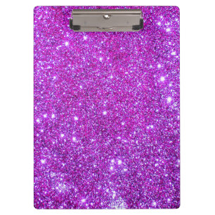 Pink Purple Sparkle Glitter Girly Clipboard 4