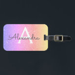 Pink - Purple Sparkle Glitter Monogram Name Luggage Tag<br><div class="desc">Pink and Purple Ombre Pastel Sparkle Glitter Monogram Name and Initial Luggage Tag. This bag tag is perfect for Back to School, Work, or Traveling. The Pink and Purple Luggage Tag also makes a great party favor for weddings, birthdays, bridal showers, honeymoons or for a bachelorette party. Please contact the...</div>