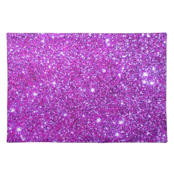 Pink Purple Sparkly Glam Glitter Designer Placemat by CricketDiane at Zazzle