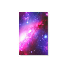 Pink Purple Spiral Galaxy Stretched Canvas