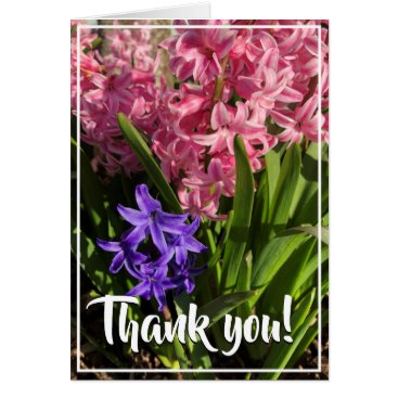 Pink & Purple Spring Blooms Thank You Card Pink & Purple Spring Blooms Thank You Card