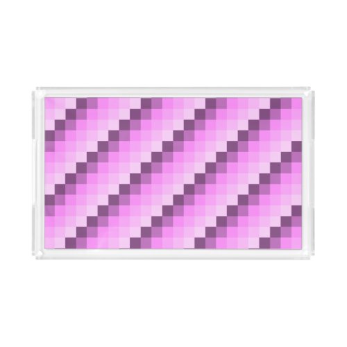 Pink  Purple Squares Acrylic Tray