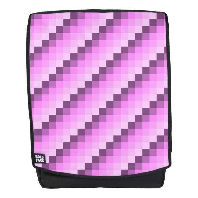 Pink & Purple Squares Backpack (Front)
