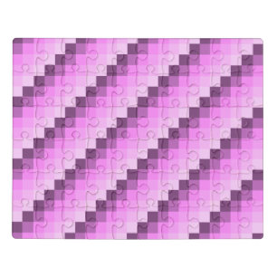 Pink & Purple Squares Jigsaw Puzzle