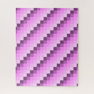 Pink & Purple Squares Jigsaw Puzzle