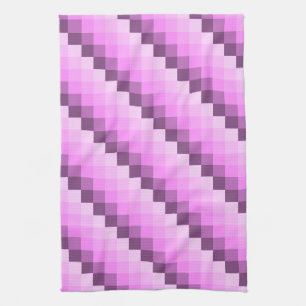 Pink & Purple Squares Kitchen Towel