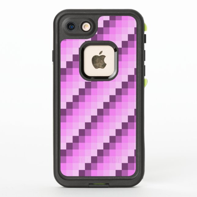 Pink & Purple Squares LifeProof iPhone Case (Back)