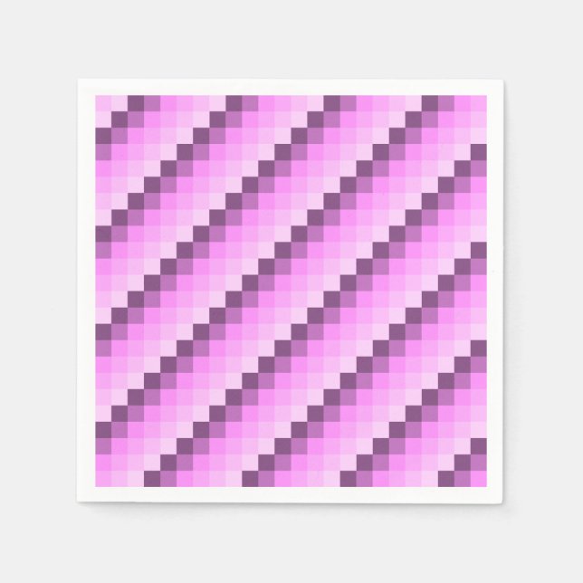 Pink & Purple Squares Napkins (Front)