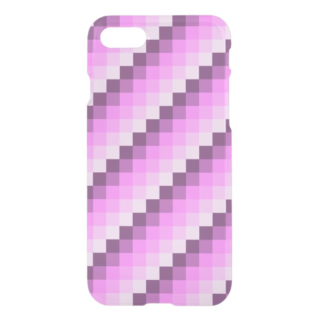 Pink & Purple Squares Uncommon iPhone Case (Back)