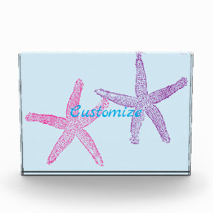 Pink Purple Starfish Thunder_Cove Acrylic Award