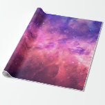 Pink Purple Starry Sky Cosmic Galaxy Sky Fire Glow Wrapping Paper<br><div class="desc">Wrapping Paper</div>