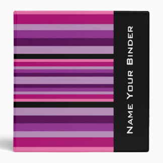 Pink & Purple Stripes Binder