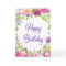 Pink Purple Summer Floral Happy Birthday