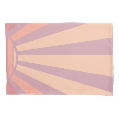 Pink  Purple Sunrise Ombre Color Tweens Kids Pillow Case
