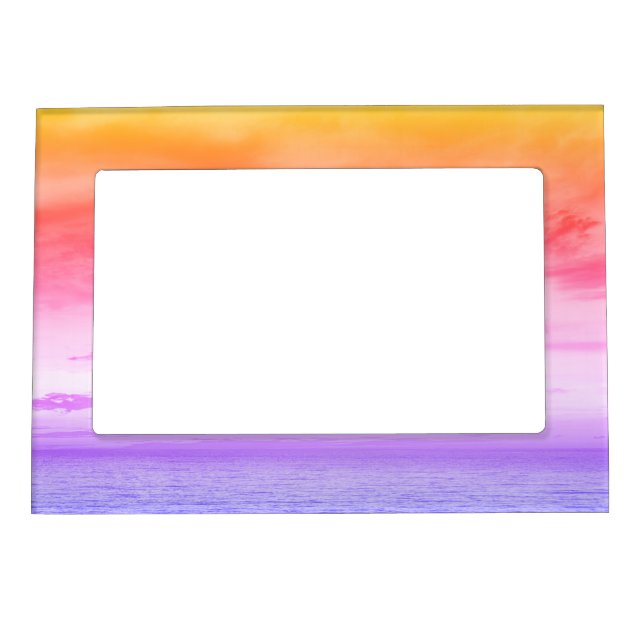 Pink Purple Sunset Sky Magnetic Frame (Front)