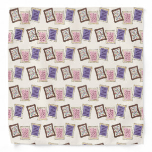 Pink Purple Tan Breakfast Pastry Toaster Pastries Bandana