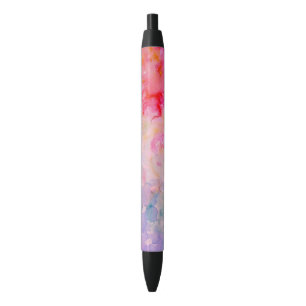 Pink purple, teal green and peach pen