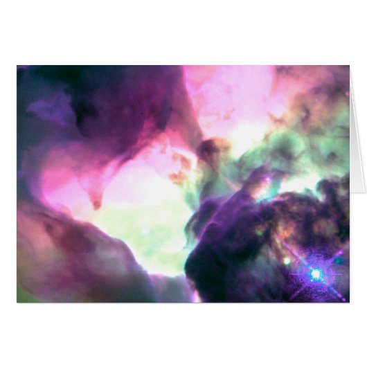 Pink Purple Teal Nebula Cards (Front Horizontal)