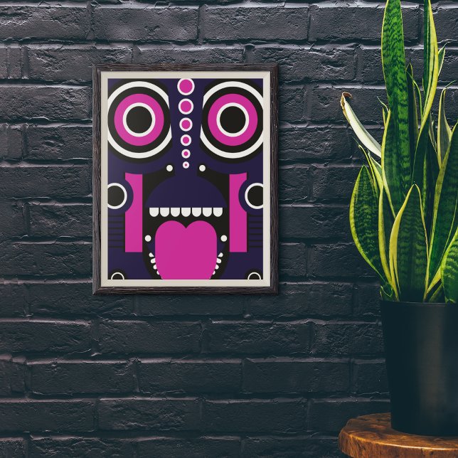 Pink Purple Tiki Metal Print (Creator Uploaded)