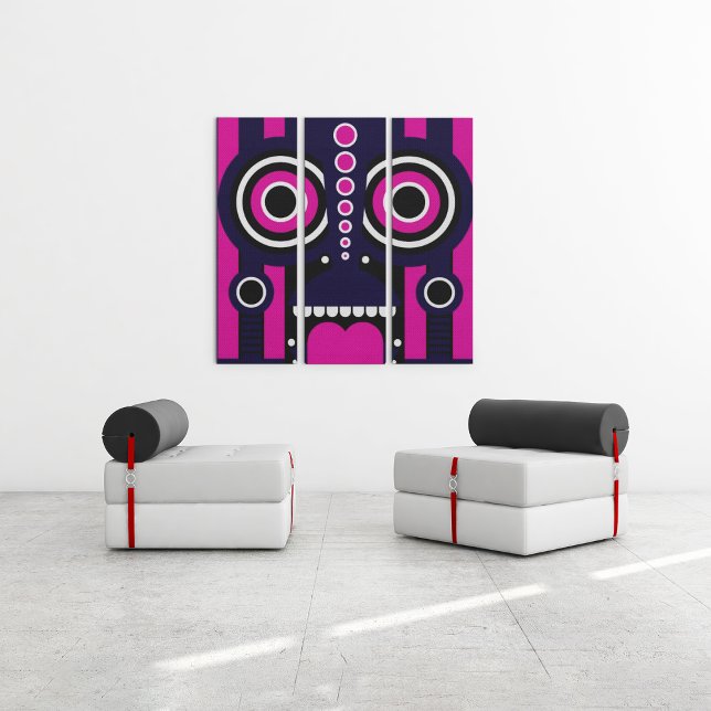 Pink Purple Tiki Triptych (Creator Uploaded)