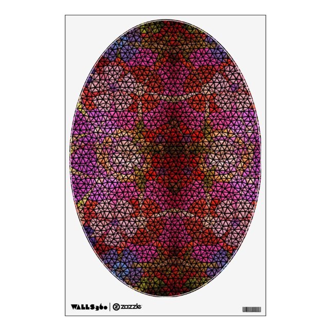 Pink, Purple Tile - Art for Your Toilet Wall Decal (Front)