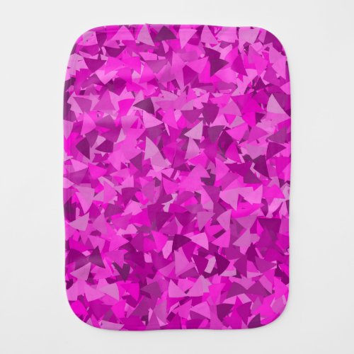 Pink Purple Triangle Pattern Baby Burp Cloth