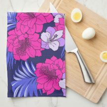 Pink & Purple Tropical - A bright hibiscus design