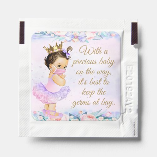 Pink Purple Tutu Baby Shower Hand Sanitizer Packet