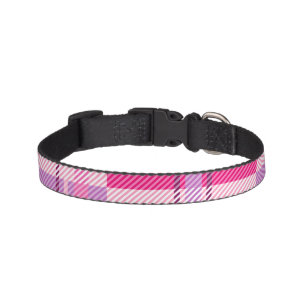 Pink Purple Twill Plaid Dog Collar Pet Gear