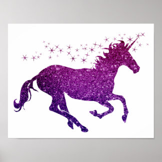 Pink & Purple Unicorn Sparkle Poster