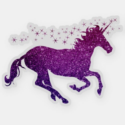 Pink  Purple Unicorn Sticker