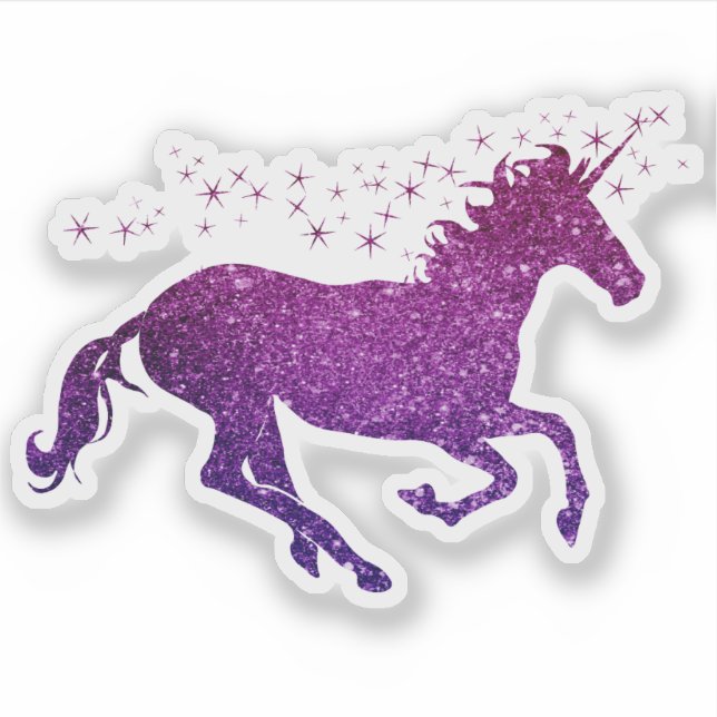 Pink & Purple Unicorn Sticker (Front)
