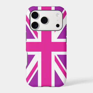 Pink & Purple Union Jack/Flag iPhone 17 Pro Case