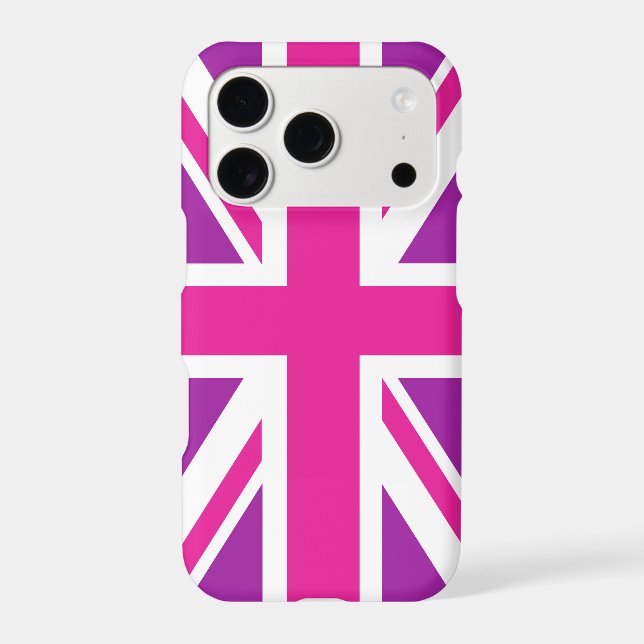 Pink & Purple Union Jack/Flag Case-Mate iPhone Case (Back)
