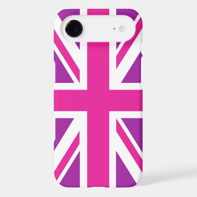 Pink & Purple Union Jack/Flag Case-Mate iPhone Case (Back)