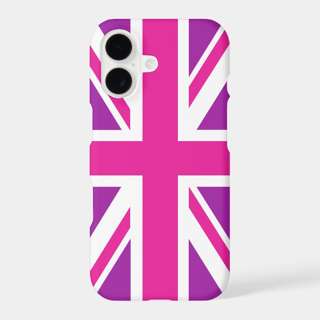 Pink & Purple Union Jack/Flag Case-Mate iPhone Case (Back)