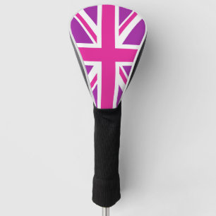 Pink & Purple Union Jack/Flag Golf Head Cover