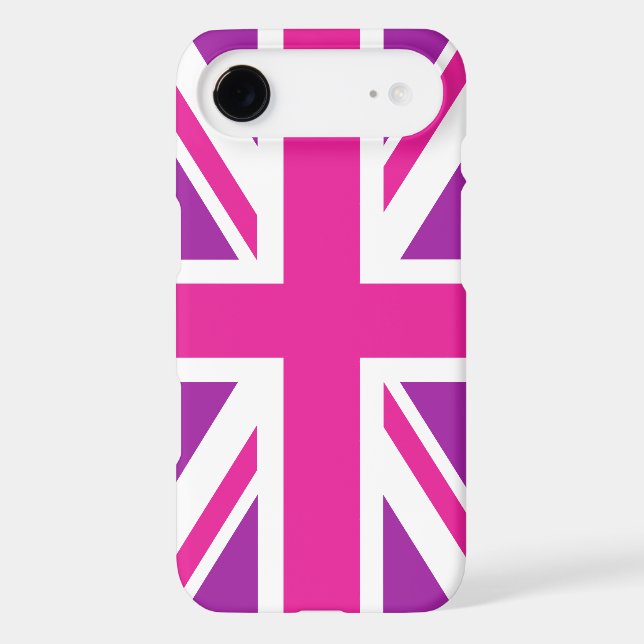 Pink & Purple Union Jack/Flag iPhone Case (Back)