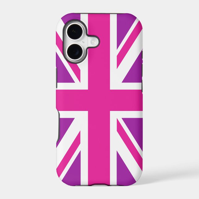 Pink & Purple Union Jack/Flag iPhone Case (Back)