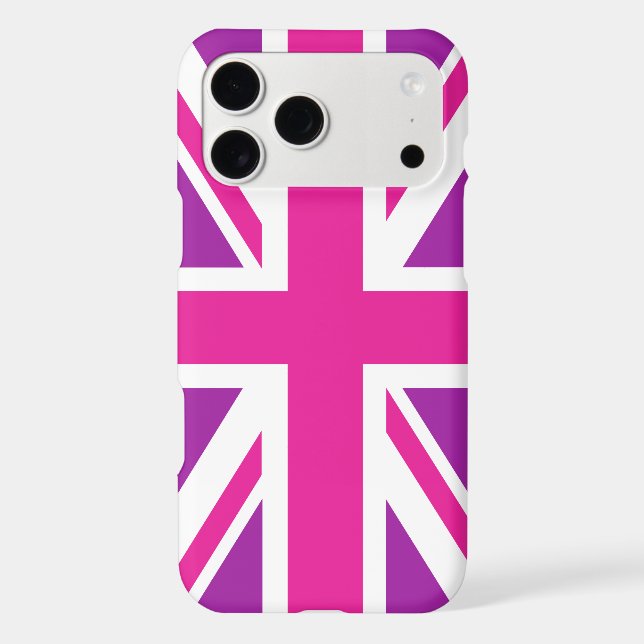 Pink & Purple Union Jack/Flag iPhone Case (Back)