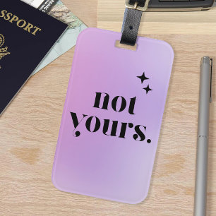 Pink Purple Wallpaper Gradient Abstract Monogram Luggage Tag