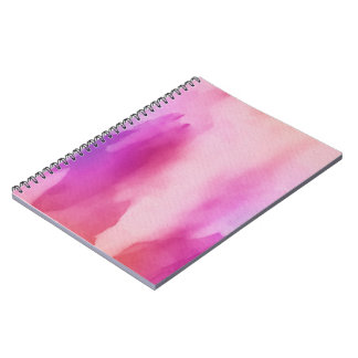 Pink & Purple Water Color Positive Space Notebook
